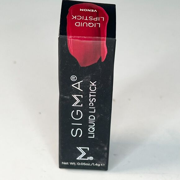 Sigma Beauty Satin Matte Liquid Lipstick Venom Red Travel .05 fl oz 1.4g NIB - Picture 5 of 8